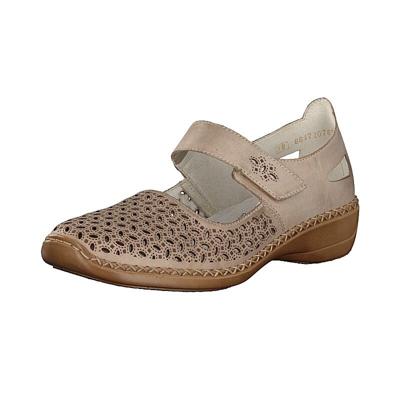 Slip On Rieker 413G8-62 Para Mulher - Bege